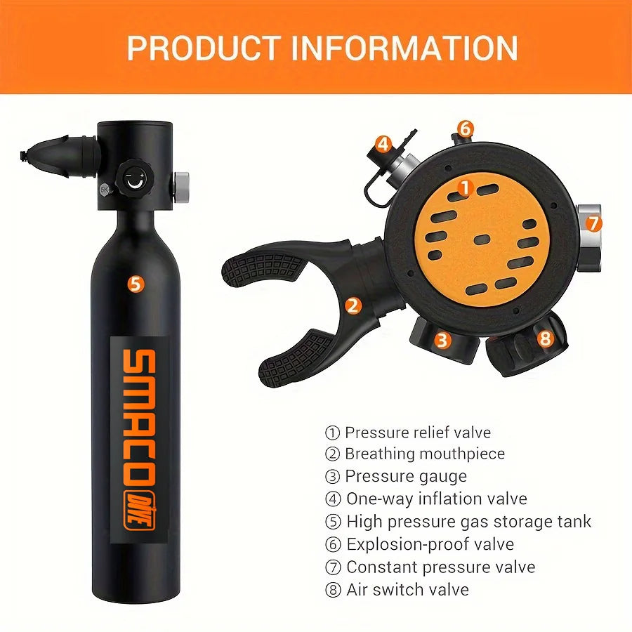 Smaco S500 Portable Diving Tank Scuba Underwater Fun