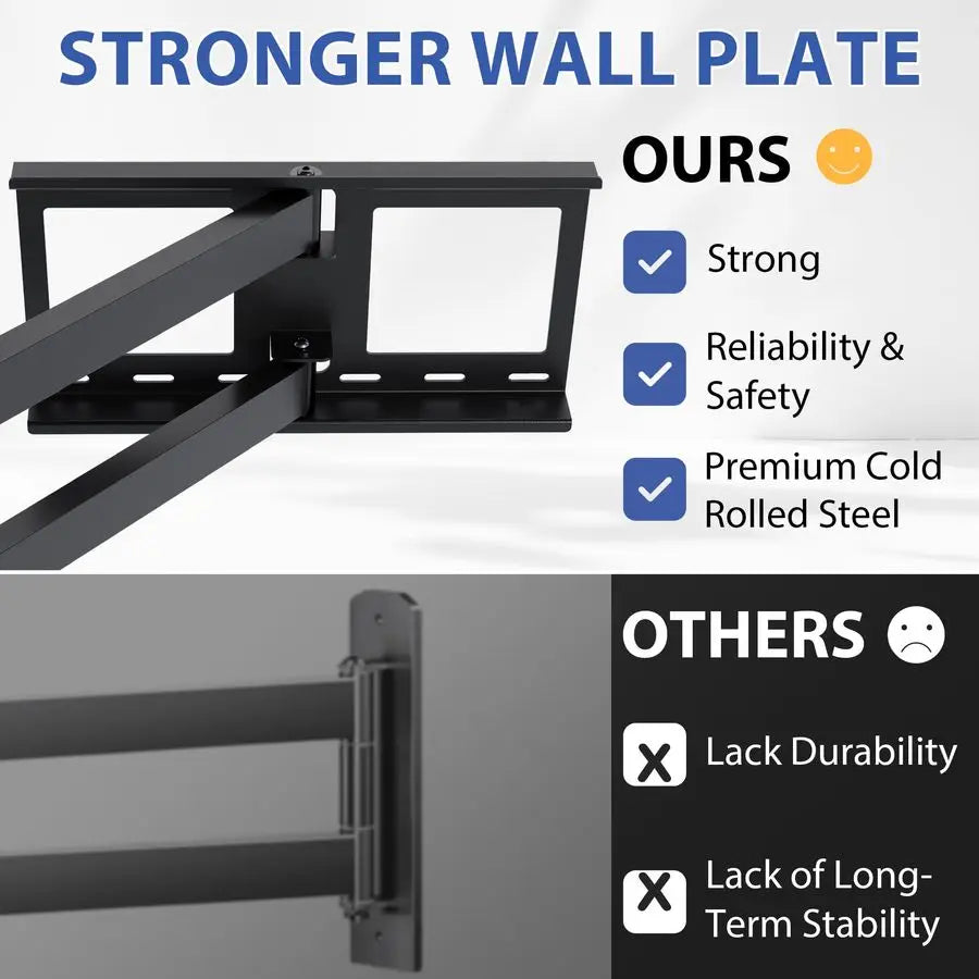 XMSJ TV Wall Mount with Full Motion Dual Arm Tilt