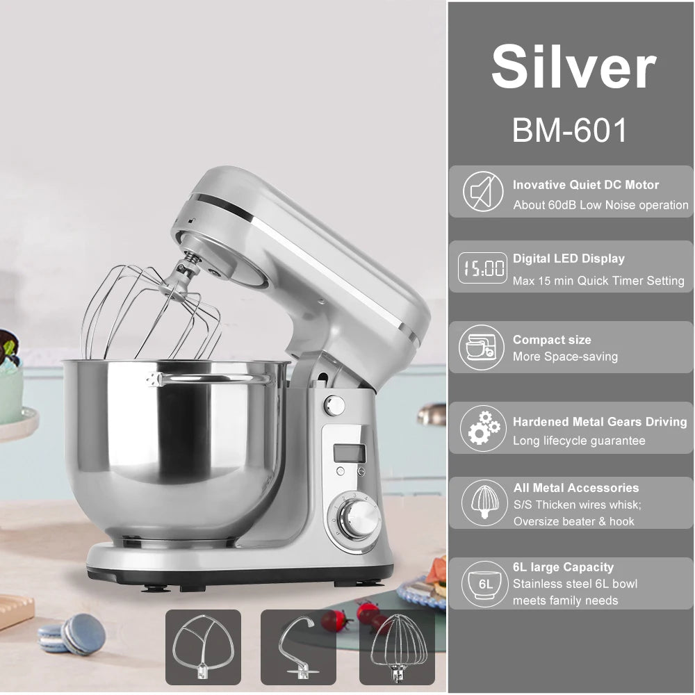Biolomix 6 Speed Stand Mixer and Blender with Tilt Head