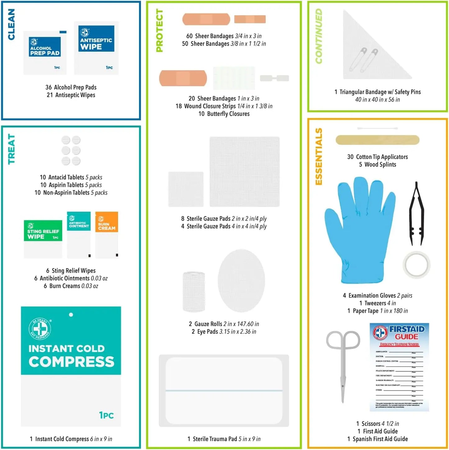 Comprehensive 326-Piece First Aid Kit With Hard Case