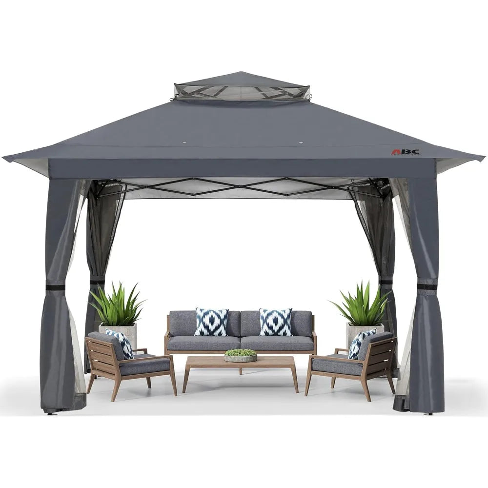 NONECN Pop Up Gazebo Outdoor Canopy Tent Mosquito Net