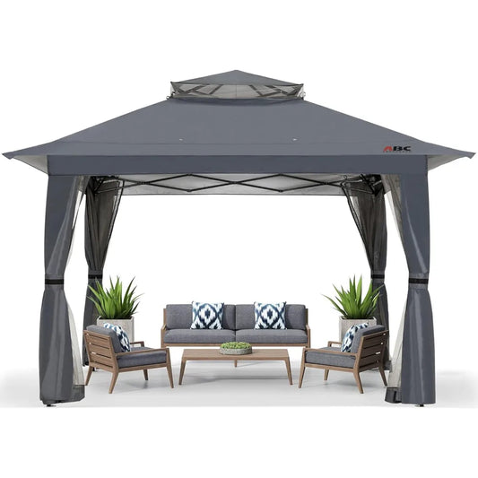 NONECN Pop Up Gazebo Outdoor Canopy Tent Mosquito Net