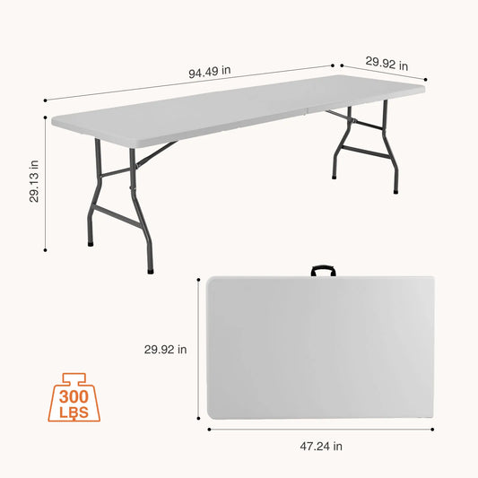 JHK Portable Folding Table With Carrying Handle For Camping Picnic