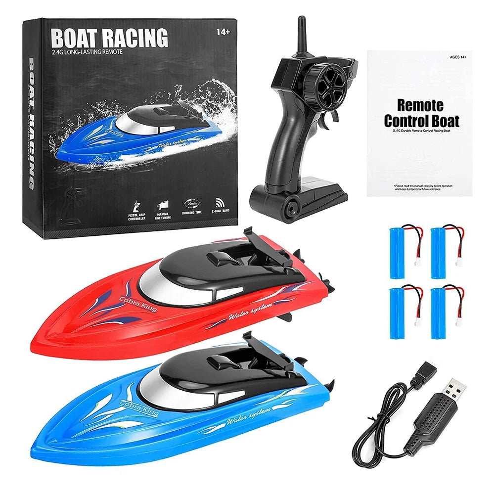HobbyLane 2 Pack RH701 RC Boat 2.4Ghz High Speed Remote