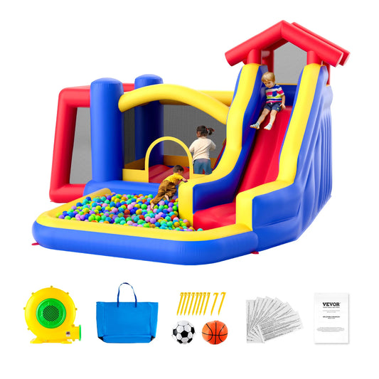 SucceBuy Inflatable Bounce House For Kids 3 To 8 Outdoor Play